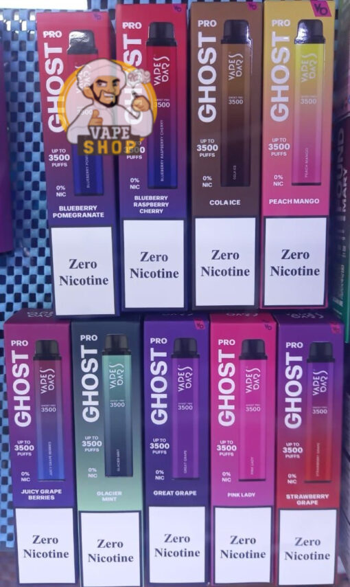 VAPES BARS Ghost Pro 3500 Puffs (0%) Zero Nicotine Disposable Vape in Dubai - Image 2