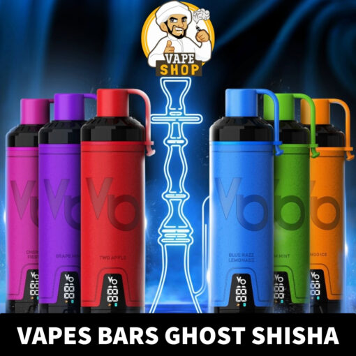 VAPES BARS Ghost Shisha 15000 Puffs 5MG Nicotine Disposable Vape in Dubai