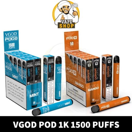 Vgod Pod 1k 1500 Puffs Disposable Vape In UAE - Image 2