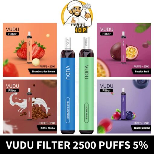 VUDU Filter 2500 Puffs 5% Disposable Buy in UAE Dubai Vape Shop - Image 2