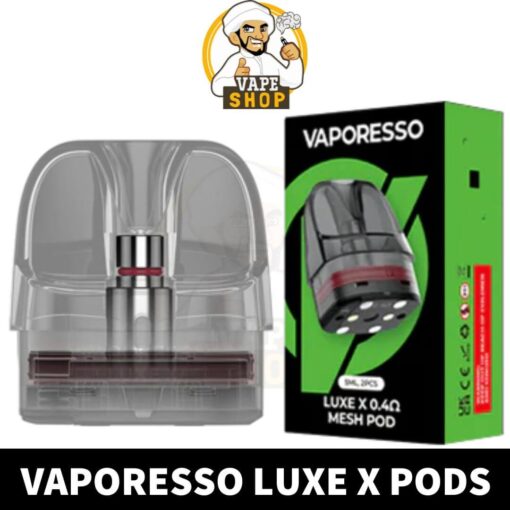Vaporesso Luxe X Pods Cartridge 0.4ohm 0.8ohm Empty Replacement Pods Mesh Coils (2PCS) in Dubai, UAE