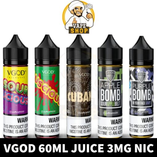 Vgod 60ml E Liquid 3MG E Juice - Vape Juice in Dubai, UAE
