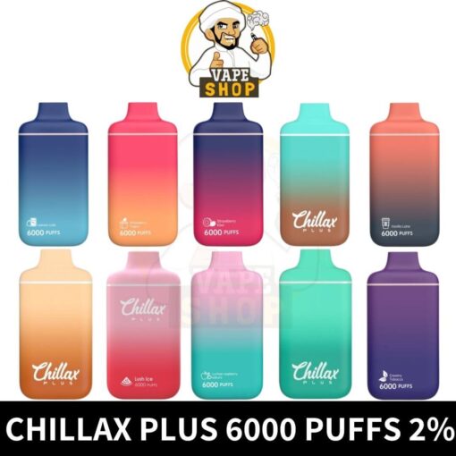 Chillax Plus 6000 Puffs 2% Nicotine rechargeable Disposable Vape in Dubai, UAE - Image 2