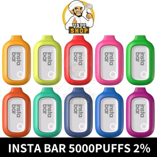 Insta Bar Disposable 5000 Puffs 2% Nicotine Rechargeable Vape In Dubai - Image 2