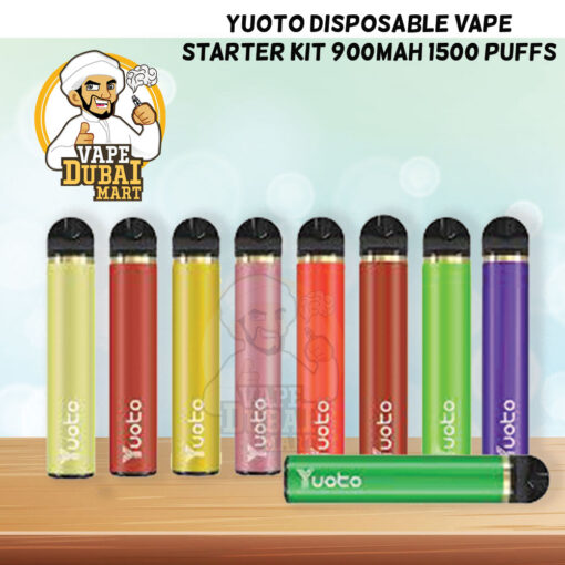 Yuoto Disposable Vape Starter Kit 900mAh 1500 Puffs buy in UAE Dubai Shop - Image 3