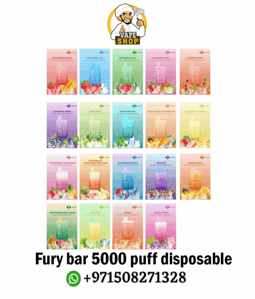 Fury bar Bee Pods 50MG 5000 puff disposable Vape - Image 3