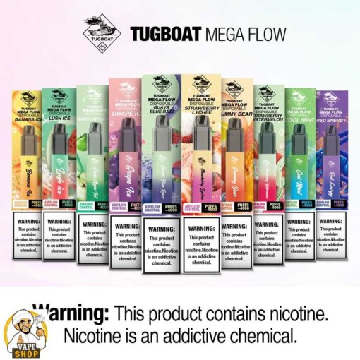 New Tugboat Mega Flow Disposable Vape 4000Puffs Buy in UAE Dubai - Image 3