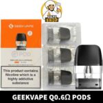 GEEKVAPE Q Pods 2ml Replacement Pods 0.6ohm, 0.8ohm, 1.2ohm Refillable Pods in Dubai, UAE - 3PCS Per Pack - Image 2