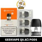 GEEKVAPE Q Pods 2ml Replacement Pods 0.6ohm, 0.8ohm, 1.2ohm Refillable Pods in Dubai, UAE - 3PCS Per Pack