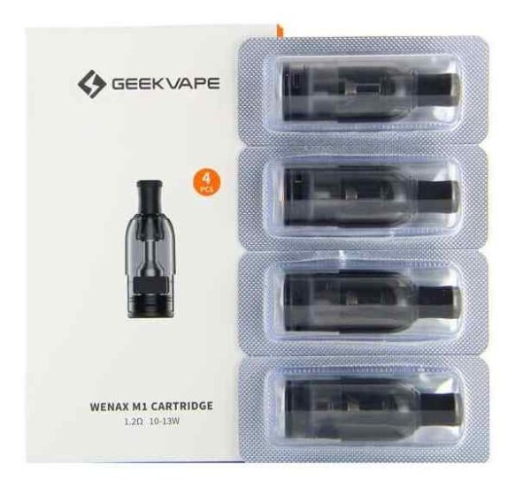 GEEKVAPE Wenax M1 Pods 0.8ohm, 1.2ohm Pod Cartridge 2ml Replacement Pod in Dubai, UAE - 4 PCS Per Pack - Image 3