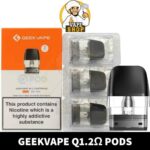GEEKVAPE Q Pods 2ml Replacement Pods 0.6ohm, 0.8ohm, 1.2ohm Refillable Pods in Dubai, UAE - 3PCS Per Pack - Image 3