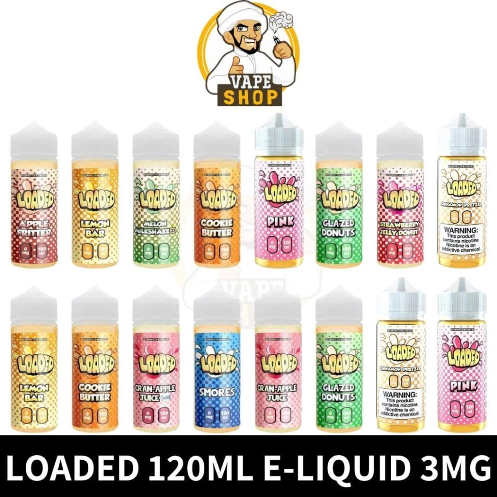 Loaded E-liquid 120ml 3mg Nicotine All Flavors Available Vape Shop In Dubai, UAE