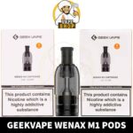 GEEKVAPE Wenax M1 Pods 0.8ohm, 1.2ohm Pod Cartridge 2ml Replacement Pod in Dubai, UAE - 4 PCS Per Pack