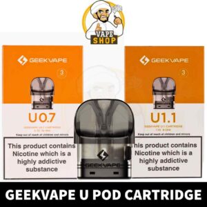 GEEKVAPE U Pods 0.7ohm, 1.1ohm Pod Cartridge 2ml Replacement Pod in Dubai, UAE - 3 PCS Per Pack
