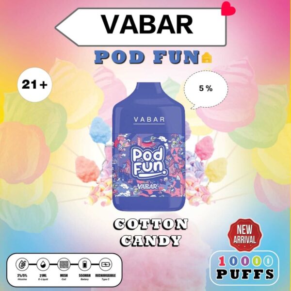 VABAR Pod Fun Disposable 10000 Puffs Rechargeable Vape in Dubai, UAE - Image 9