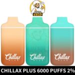 Chillax Plus 6000 Puffs 2% Nicotine rechargeable Disposable Vape in Dubai, UAE