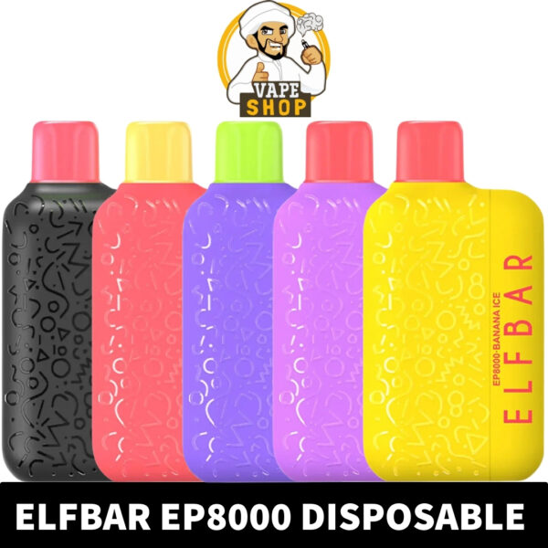 ELF BAR EP8000 Puffs 20MG & 50MG Nicotine Disposable Vape in Dubai, UAE - Image 1
