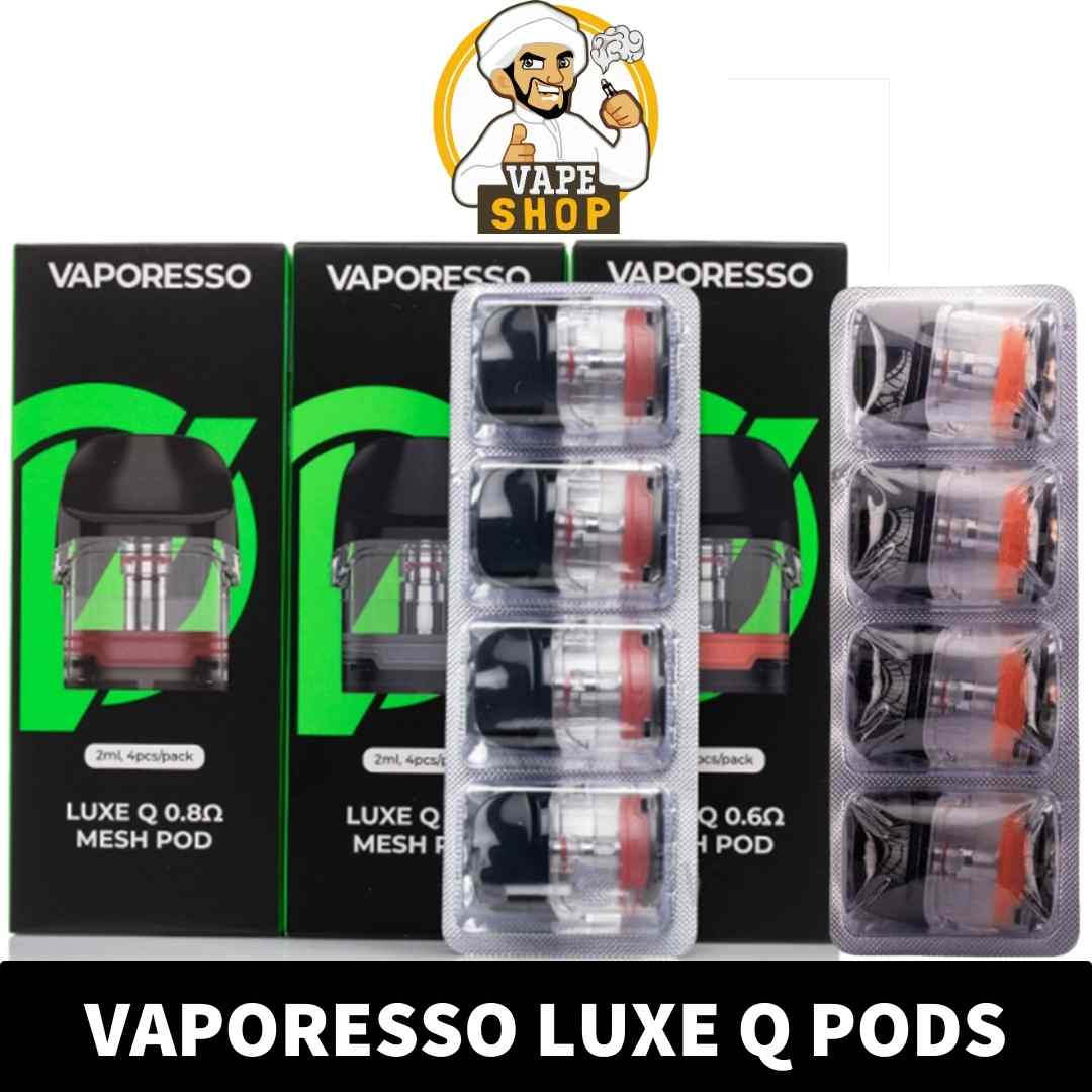 Experience-versatile-vaping-with-Vaporesso-Luxe-Q-Replacement-Pod-compatible-with-integrated-0.6ohm-0.8ohm-1.0ohm-and-1.2ohm-mesh-coils.jpg VAPORESSO Luxe Q Replacement Pod Cartridge 2ml & 3ml (Pack of 4 PCS) in Dubai, UAE - Image 1