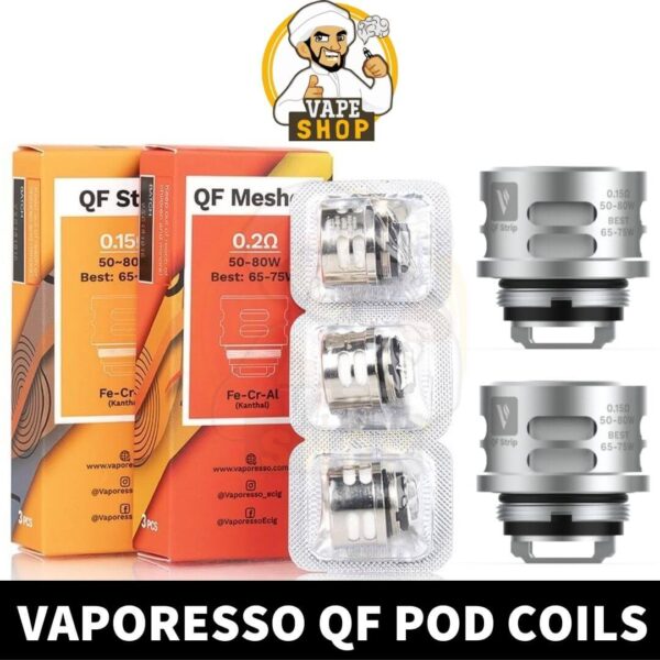 VAPORESSO QF REPLACEMENT COILS-3PC/PAC SKRR - Image 2