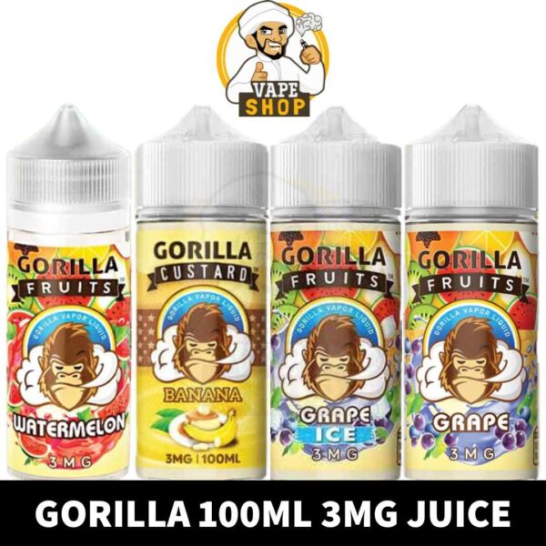 GORILLA E-Liquid 100ml 3mg Vape Juice in Dubai, UAE - Image 1