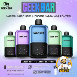 Geek Bar Ice Prince Upto 50000 Puffs 50mg Nicotine Disposable