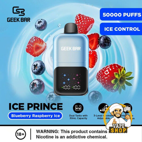Geek Bar Ice Prince Upto 50000 Puffs 50mg Nicotine Disposable - Image 8