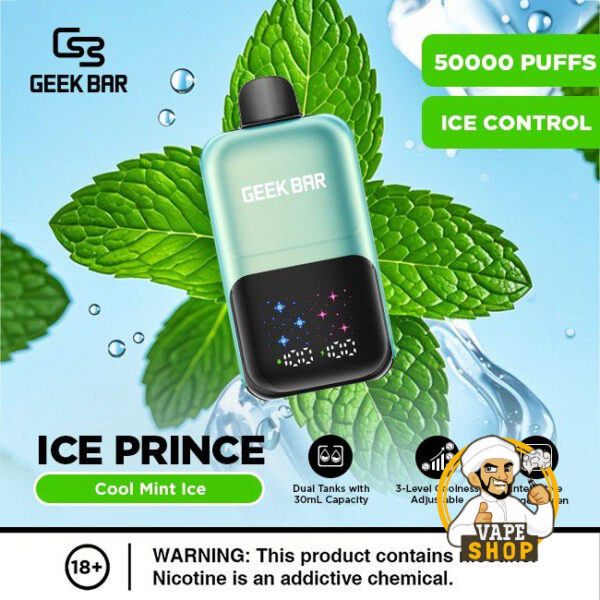 Geek Bar Ice Prince Upto 50000 Puffs 50mg Nicotine Disposable - Image 6