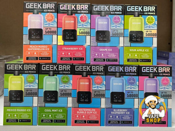 Geek Bar Ice Prince Upto 50000 Puffs 50mg Nicotine Disposable - Image 2
