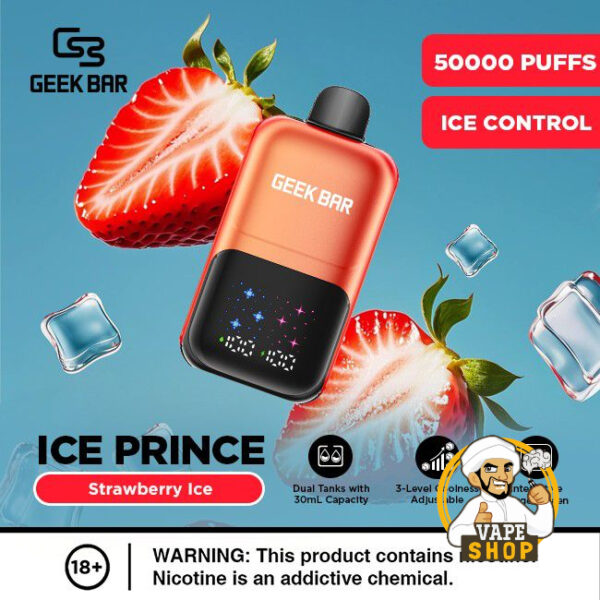 Geek Bar Ice Prince Upto 50000 Puffs 50mg Nicotine Disposable - Image 9
