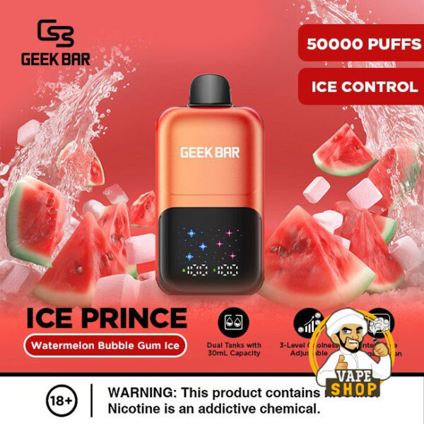 Geek Bar Ice Prince Upto 50000 Puffs 50mg Nicotine Disposable - Image 10