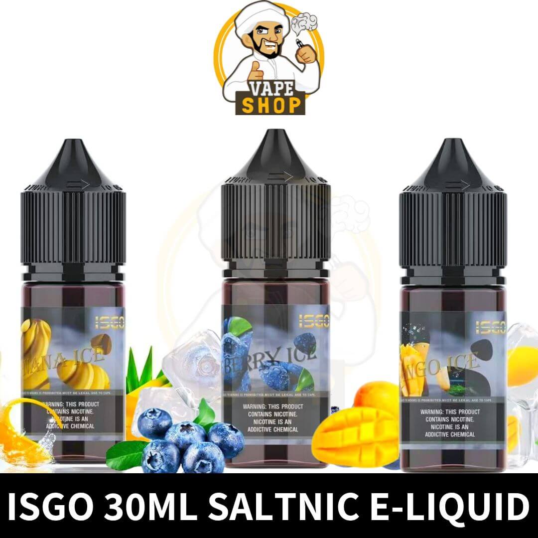 ISGO 30ML SALTNIC E-LIQUID IN UAE Isgo Salt nicotine 30ml 25MG & 50MG E-liquid In Dubai - Image 1