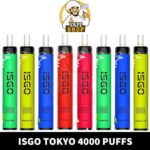 Isgo Tokyo 4000 Puffs 2% nicotine best Disposable shop In dubai