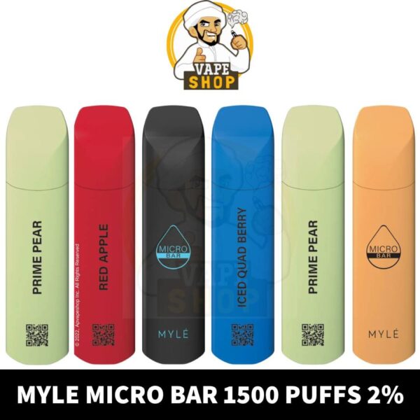 Myle Micro Bar 1500 puffs 2% (20mg) Disposable in dubai - Image 1