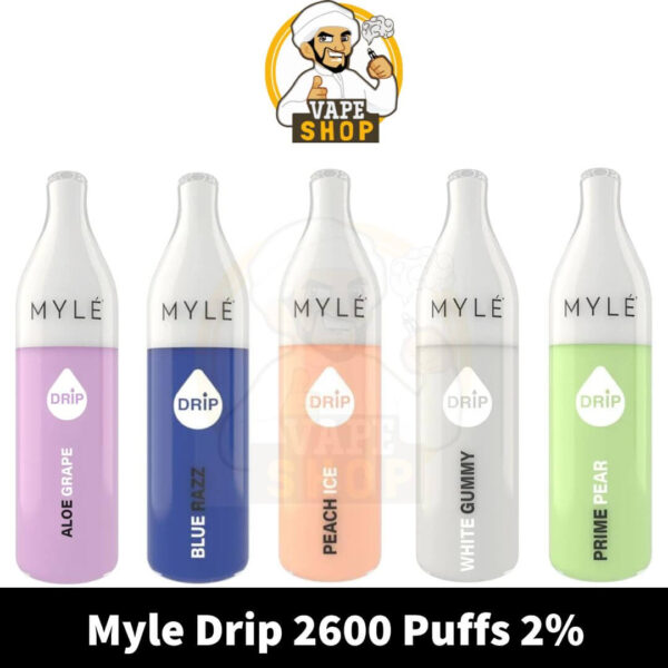 Myle Drip 2600 Puffs 2% disposable vape shop in dubai - Image 1