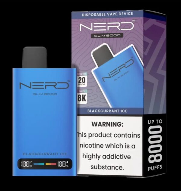 NERD Slim 8000 Puffs 20MG Nicotine Disposable Vape - Image 20
