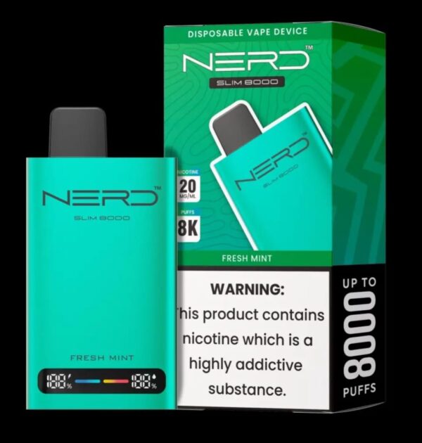 NERD Slim 8000 Puffs 20MG Nicotine Disposable Vape - Image 14