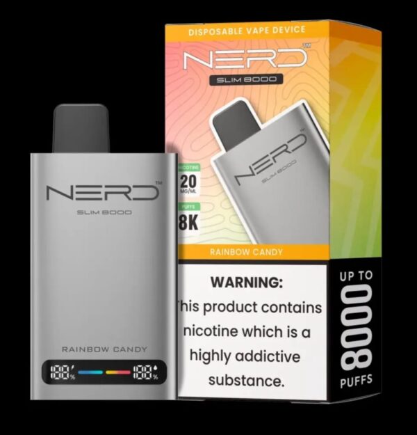 NERD Slim 8000 Puffs 20MG Nicotine Disposable Vape - Image 7