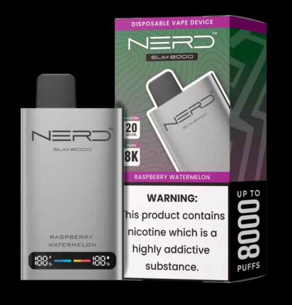 NERD Slim 8000 Puffs 20MG Nicotine Disposable Vape - Image 6