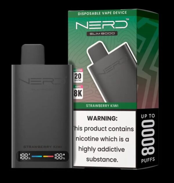 NERD Slim 8000 Puffs 20MG Nicotine Disposable Vape - Image 4