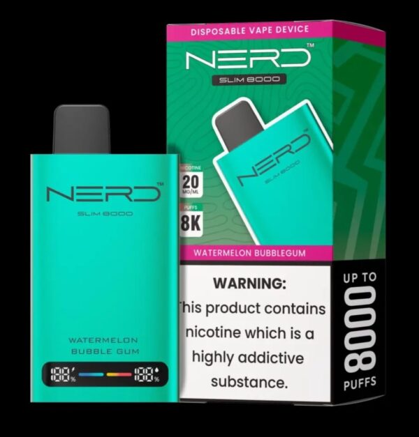 NERD Slim 8000 Puffs 20MG Nicotine Disposable Vape - Image 2