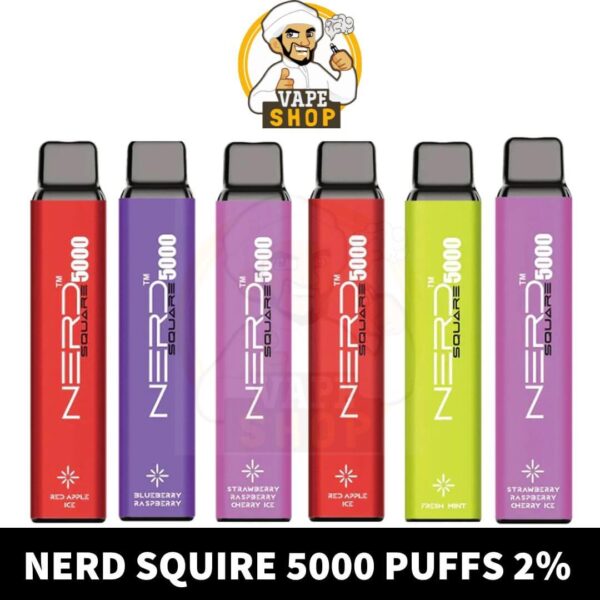 Nerd squire 5000 puffs 2% nicotine vape in dubai uae - Image 1