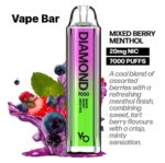 Vapes Bars Diamond 2% Nicotine 7000 Puffs in Dubai, UAE - Image 2