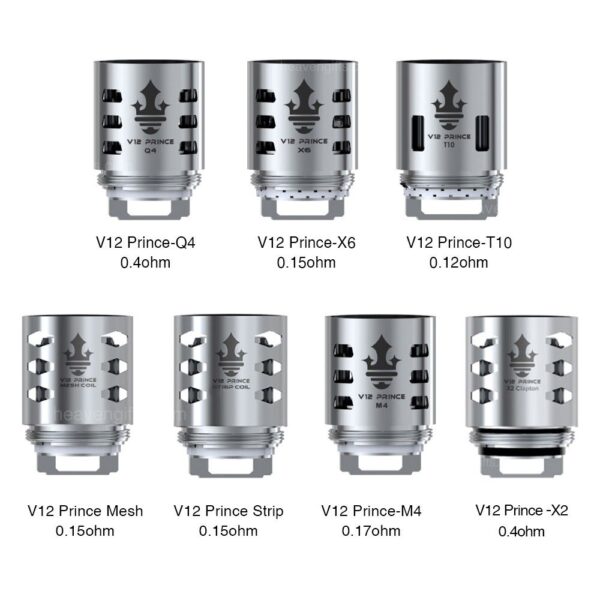 SMOK TFV12 PRINCE COILS V12-3PACK-M4/Q4/X6/T10 - Image 5