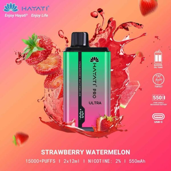 HAYATI Pro Ultra 15000 Puffs dual flavours 2% Nicotine Disposable Vape in Dubai - Image 3