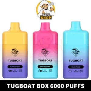 Tugboat Box 2% & 5% nicotine 6000 Puffs Rechargeable Disposable Vape