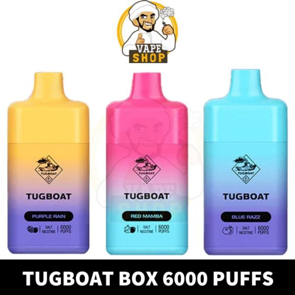 Tugboat Box 2% & 5% nicotine 6000 Puffs Rechargeable Disposable Vape - Image 1