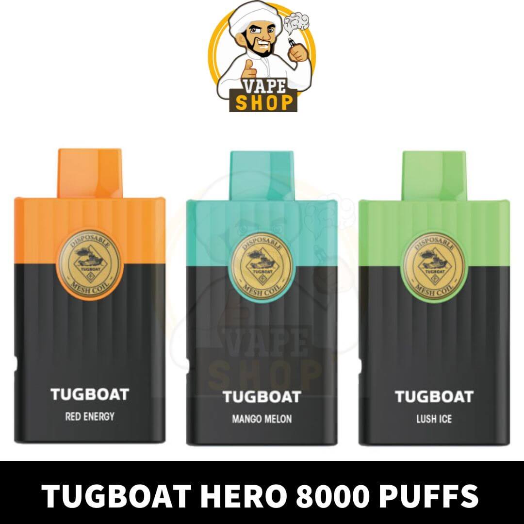TUGBOAT HERO 8000 PUFFS IN UAE TUGBOAT HERO 8000 puffs disposable in dubai - Image 1