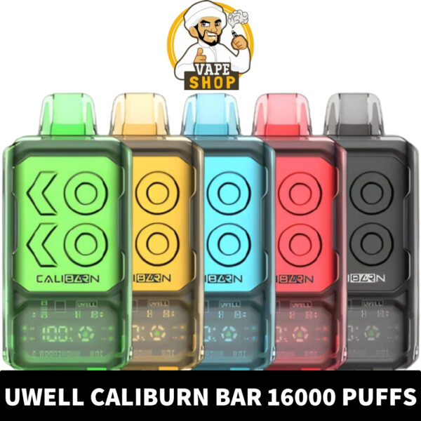 UWELL Caliburn Bar 20MG 16000 Puffs Disposable Vape in Dubai - Image 1