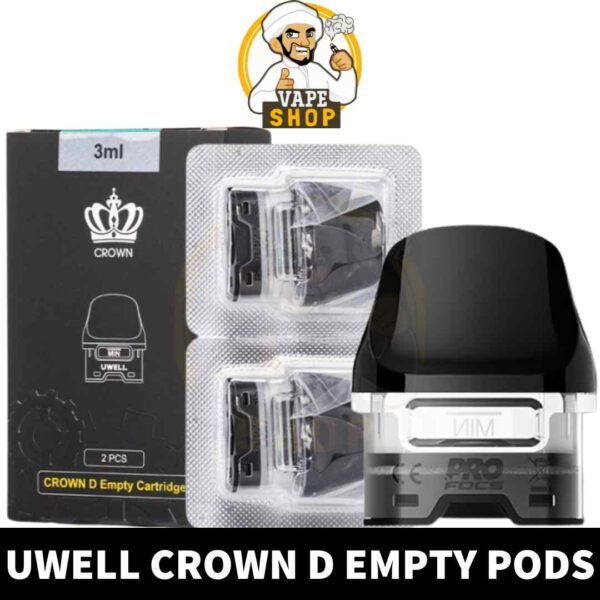 UWELL Crown D Empty Pods 3ml Replacement Pod Cartridge in Dubai, UAE - Image 1