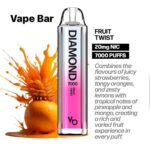 Vapes Bars Diamond 2% Nicotine 7000 Puffs in Dubai, UAE - Image 17